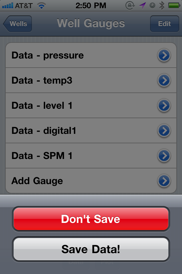 Save Gauge Data